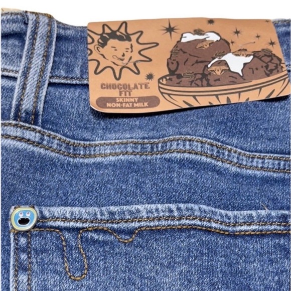 Icecream Neon Lime Striped Running Dog Denim Jean - Picture 8 of 12